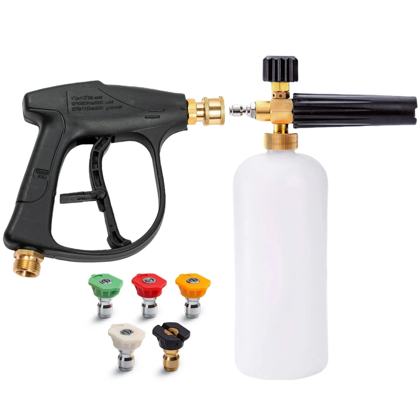 Hochdruckreiniger-Spritzpistole mit Schaumflasche